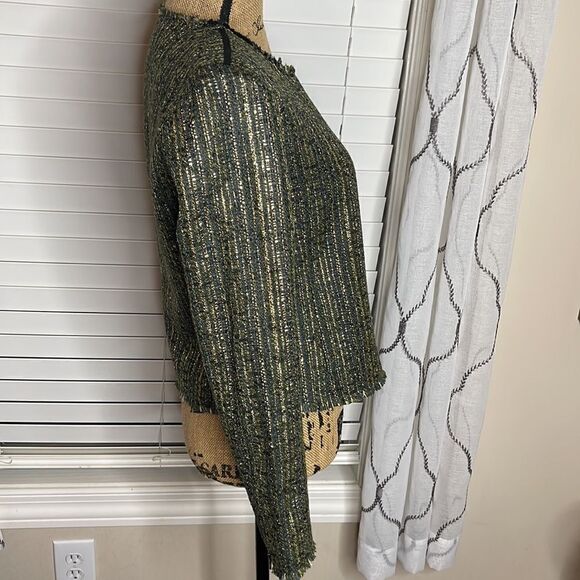 ECRU TWEED CROPPED JACKET - Picture 4 of 10